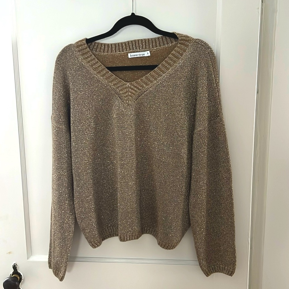 Fun gold sweater to add some sparkle to your day
